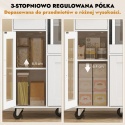 Szafka kuchenna wyspa organizer kuchenny na mikrofalówkę biała na kółkach