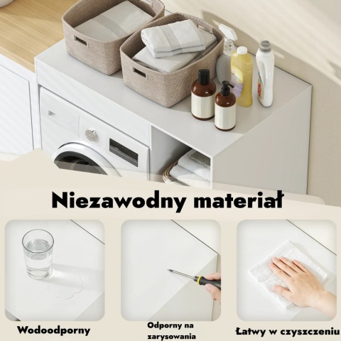 Szafka pod pralkę organizer łazienkowy do pralni łazienki półki blat roboczy