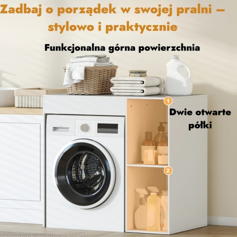 Szafka pod pralkę organizer łazienkowy do pralni łazienki półki blat roboczy