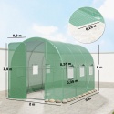 Tunel ogrodowy szklarnia foliak zielony 2 na 3 m 2x3