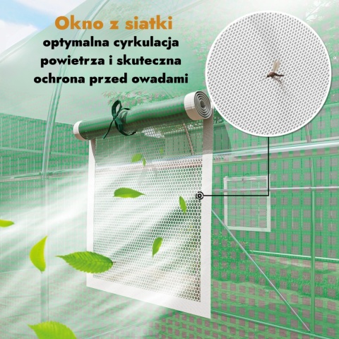 Tunel ogrodowy szklarnia foliak zielony 2 na 3 m 2x3