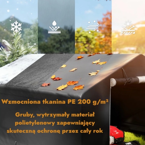 Tunel szopka ogrodowa wiata namiot garaż ciemnoszry