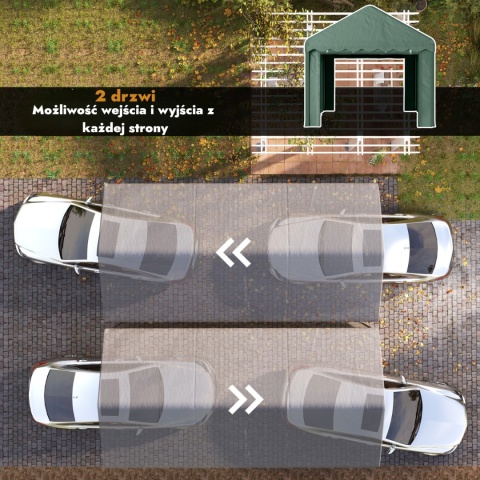 Wiata samochodowa przenośna garaż na nażędzia namiot tunel 3x6m