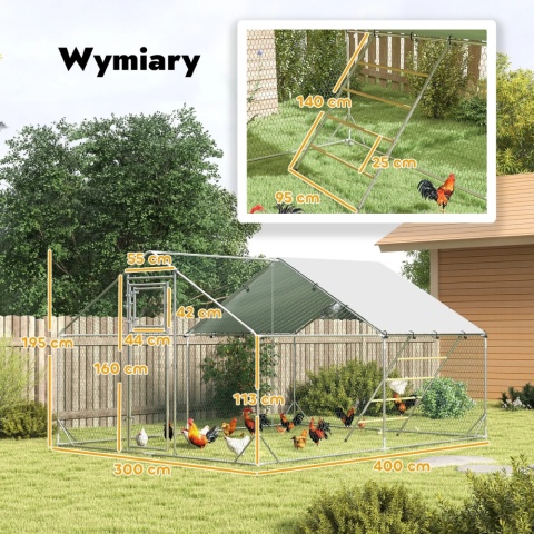 Wybieg dla kur kurnik klatka ogrodzenie dla kurczaków