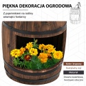 Fontanna ogrodowa Beczka Drewniana Rustykalna Dekoracja Vintage Ø27 x 59 cm Doniczka