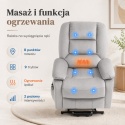 Fotel podnoszony regulowany elektryczny rozkładany geriatryczny telewizyjny wypoczynkowy