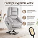 Fotel podnoszony regulowany elektryczny rozkładany geriatryczny telewizyjny wypoczynkowy
