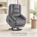 Fotel podnoszony regulowany elektryczny rozkładany geriatryczny telewizyjny wypoczynkowy