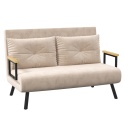 Kanapa Dwuosobowa Rozkładana Łóżko 73x102 cm Sofa Beżowa