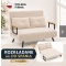 Kanapa Dwuosobowa Rozkładana Łóżko 73x102 cm Sofa Beżowa