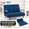 Kanapa Dwuosobowa Rozkładana Łóżko 73x102 cm Sofa Niebieska