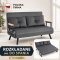 Kanapa Dwuosobowa Rozkładana Łóżko 73x102 cm Sofa Szara