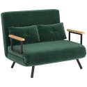 Kanapa Dwuosobowa Rozkładana Łóżko 73x102 cm Sofa Zielona