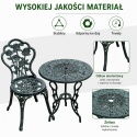 Meble ogrodowe Vintage Stół + dwa krzesła Metalowe