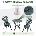 Meble ogrodowe Vintage Stół + dwa krzesła Metalowe