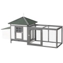 Klatka dla kur 196 x 76 x 97 cm Domek Wybieg Drewniana