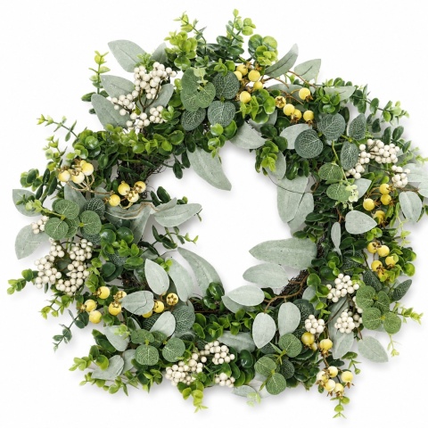 Wianek dekoracyjny 45cm na drzwi ścianę Zielony BOHO PRZEŚLICZNY