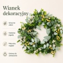 Wianek dekoracyjny 45cm na drzwi ścianę Zielony BOHO PRZEŚLICZNY