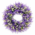 Wianek na drzwi Lawenda 35cm Sztuczne kwiaty Lawendowy GĘSTY SOLIDNY
