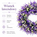 Wianek na drzwi Lawenda 35cm Sztuczne kwiaty Lawendowy GĘSTY SOLIDNY