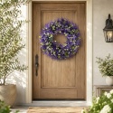 Wianek na drzwi Lawenda 35cm Sztuczne kwiaty Lawendowy GĘSTY SOLIDNY