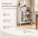 Szafka stojąca do kuchni jadalni Biała Kredens Biała Dąb 80x34x91 cm