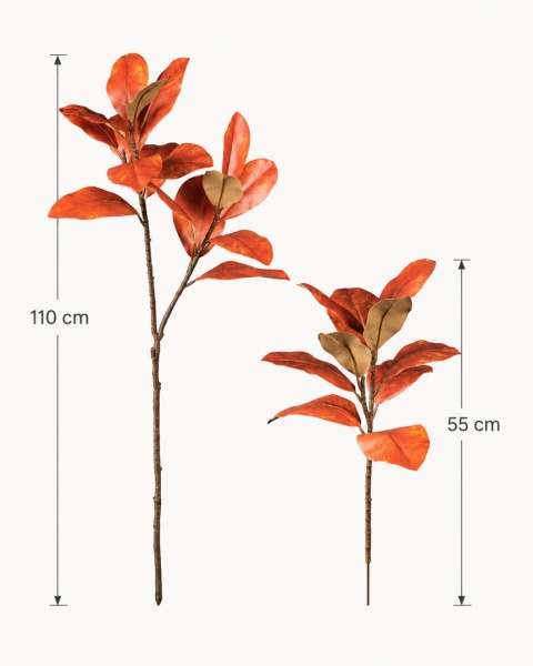 Sztuczne drzewko Fikus Czerwony Sprężysty Gałąź 110cm i 55cm Sztuczne drzewko