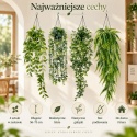 Sztuczne kwiatki Zwisające Bluszcz 4 sztuki 75cm do domu biura Eukaliptus Fikus