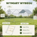 Wybieg dla kur kurnik 3x6 m klatka ogrodzenie dla kurczaków kaczek małych zwierząt